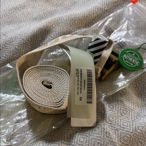 Off-White Belt in Ecru  with Gold Buckle